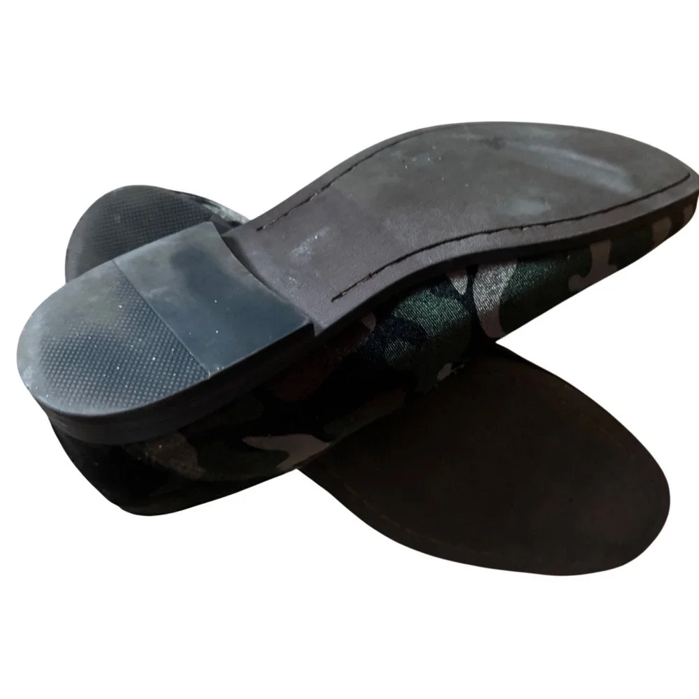 Guess Men‎ Edwin Bit Loafers Flat Mocassins Velvet Camo Camouflage Size 8
